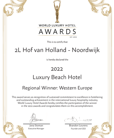 Award Beste van West-Europa 2022 2L Hof van Holland - Noordwijk